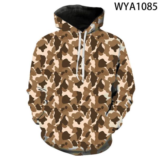 Sweat à capuche imprimé camsalomon militaire pour hommes et femmes, sweats à capuche 3D pour enfants, sweat-shirt décontracté pour garçon et fille, streetwear cool pour enfants, pull à capuche, nouveau, 2022 – Image 3