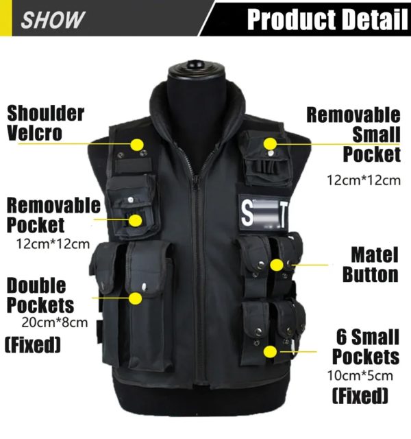 Dulglakip-Gilet de chasse multi-poches, gilet d'entraînement militaire, gilet de jeu CS, garde de sécurité modulaire, glaçure SWAT, extérieur