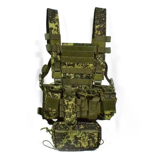 Plate-forme de poitrine militaire DulChest GlaD3, système DulglaMOLLE, léger, dégagement rapide, jeu de guerre, paintball, 600D – Image 6