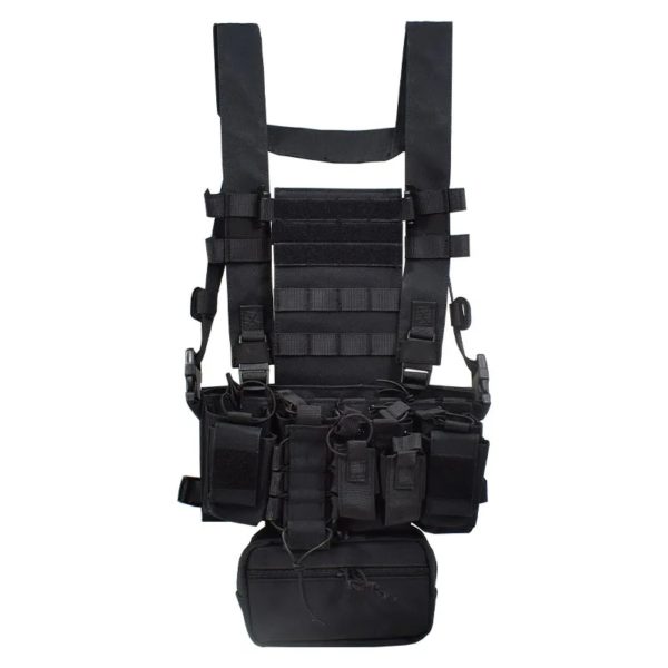 Plate-forme de poitrine militaire DulChest GlaD3, système DulglaMOLLE, léger, dégagement rapide, jeu de guerre, paintball, 600D – Image 3