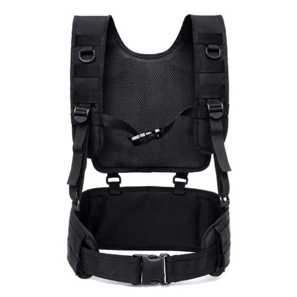 DulglaMolle-Ceinture de taille Airsoft pour la chasse en plein air, plate-forme de poitrine, poignées, ceinture de service amovible, équipement de paintball de l'armée – Image 3