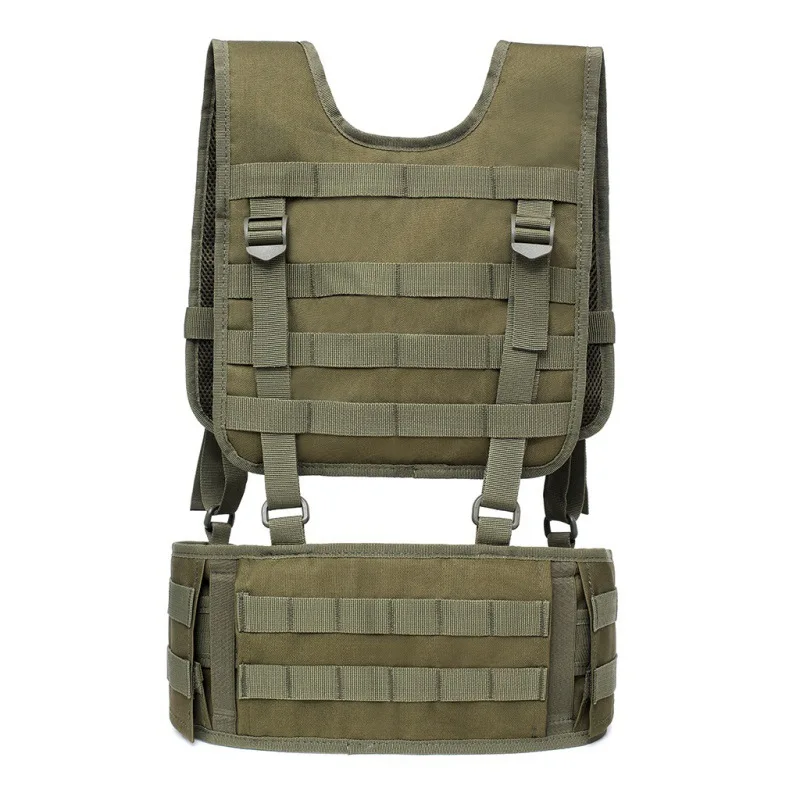 DulglaMolle-Ceinture de taille Airsoft pour la chasse en plein air, plate-forme de poitrine, poignées, ceinture de service amovible, équipement de paintball de l'armée