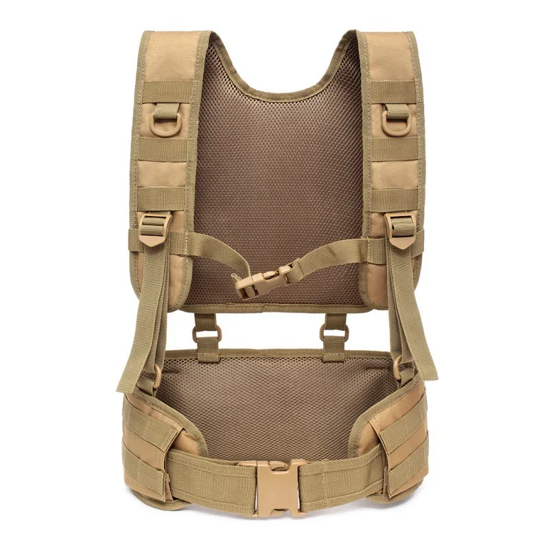 DulglaMolle-Ceinture de taille Airsoft pour la chasse en plein air, plate-forme de poitrine, poignées, ceinture de service amovible, équipement de paintball de l'armée