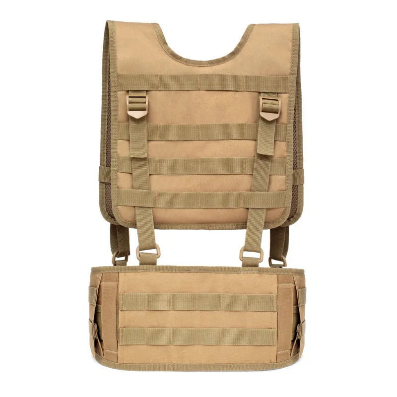 DulglaMolle-Ceinture de taille Airsoft pour la chasse en plein air, plate-forme de poitrine, poignées, ceinture de service amovible, équipement de paintball de l'armée