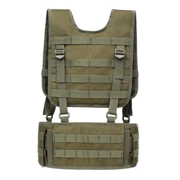 DulglaMolle-Ceinture de taille Airsoft pour la chasse en plein air, plate-forme de poitrine, poignées, ceinture de service amovible, équipement de paintball de l'armée – Image 5