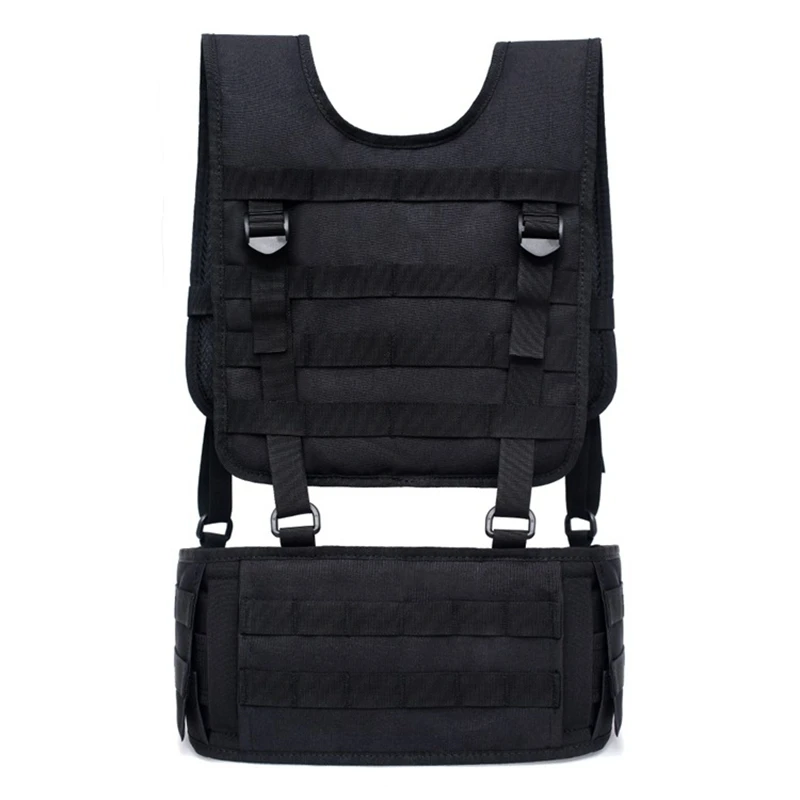 DulglaMolle-Ceinture de taille Airsoft pour la chasse en plein air, plate-forme de poitrine, poignées, ceinture de service amovible, équipement de paintball de l'armée