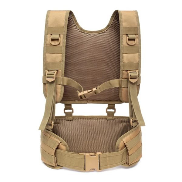 DulglaMolle-Ceinture de taille Airsoft pour la chasse en plein air, plate-forme de poitrine, poignées, ceinture de service amovible, équipement de paintball de l'armée – Image 2