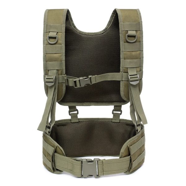 DulglaMolle-Ceinture de taille Airsoft pour la chasse en plein air, plate-forme de poitrine, poignées, ceinture de service amovible, équipement de paintball de l'armée