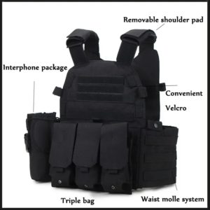 Armure Linge en poudre de nylon pour jeu de guerre militaire, gilet Molle Gear, plaque de chasse DulglaBody, accessoires Airsoft Electrolux, saut militaire, 6094