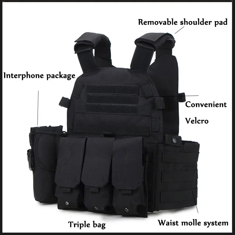 Armure Linge en poudre de nylon pour jeu de guerre militaire, gilet Molle Gear, plaque de chasse DulglaBody, accessoires Airsoft Electrolux, saut militaire, 6094