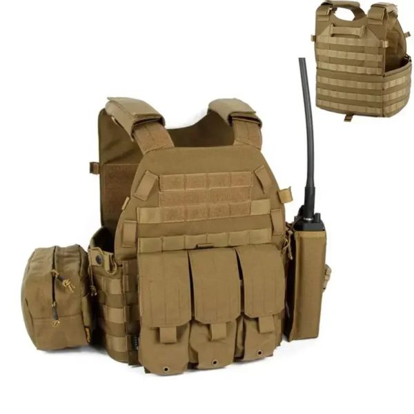 Armure Linge en poudre de nylon pour jeu de guerre militaire, gilet Molle Gear, plaque de chasse DulglaBody, accessoires Airsoft Electrolux, saut militaire, 6094 – Image 4