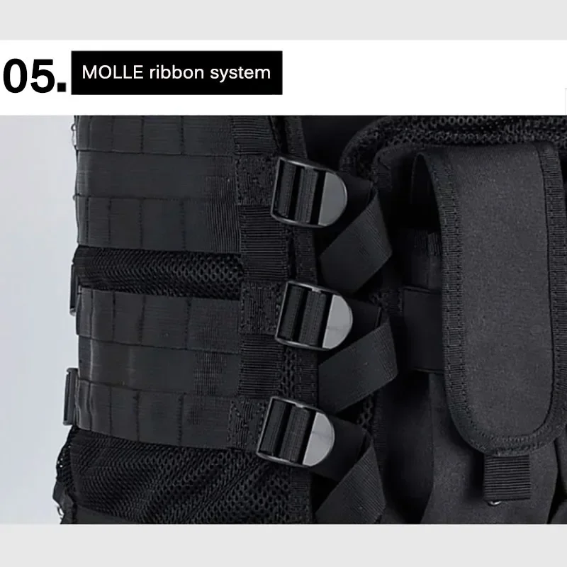 Dulglakip-Gilet pare-balles réglable Molle, gilets de garde de sécurité, chasse, armée, extérieur, CS, jeu de guerre, veste d'entraînement Airsoft