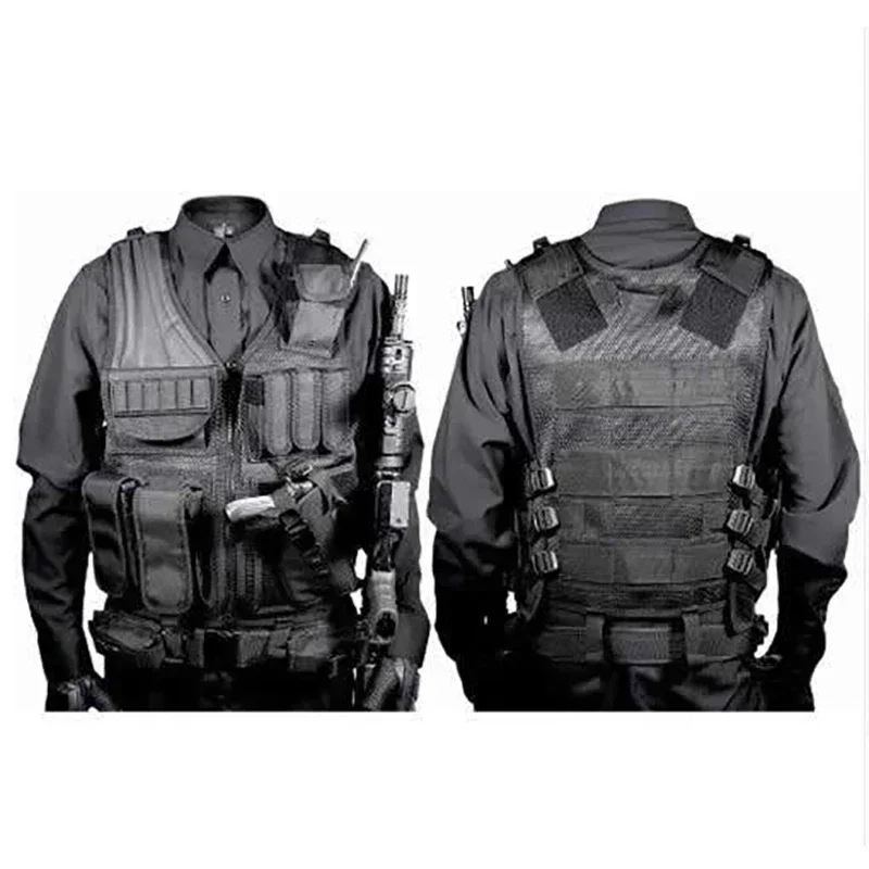 Dulglakip-Gilet pare-balles réglable Molle, gilets de garde de sécurité, chasse, armée, extérieur, CS, jeu de guerre, veste d'entraînement Airsoft