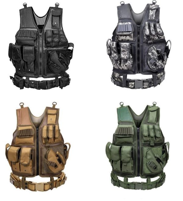 Dulglakip-Gilet pare-balles réglable Molle, gilets de garde de sécurité, chasse, armée, extérieur, CS, jeu de guerre, veste d'entraînement Airsoft