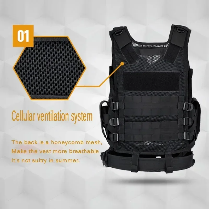 Dulglakip-Gilet pare-balles réglable Molle, gilets de garde de sécurité, chasse, armée, extérieur, CS, jeu de guerre, veste d'entraînement Airsoft