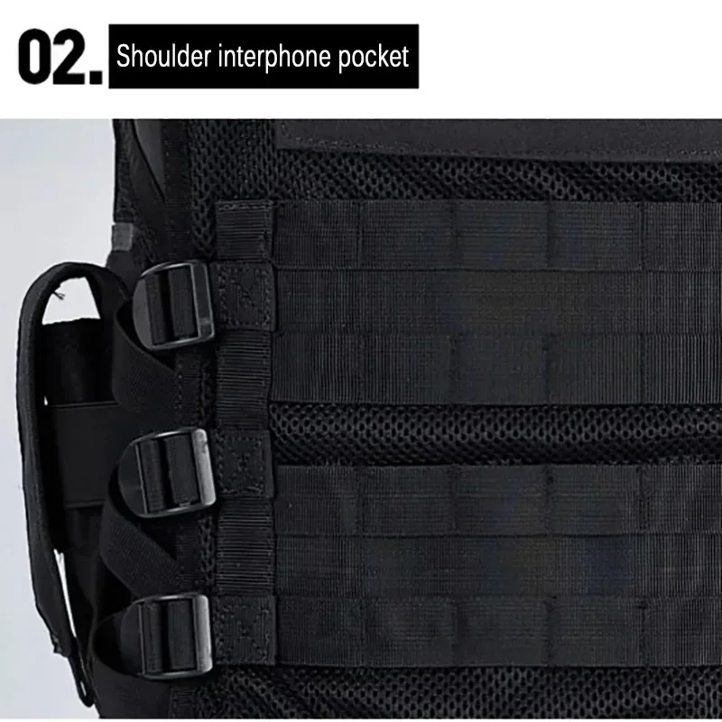 Dulglakip-Gilet pare-balles réglable Molle, gilets de garde de sécurité, chasse, armée, extérieur, CS, jeu de guerre, veste d'entraînement Airsoft
