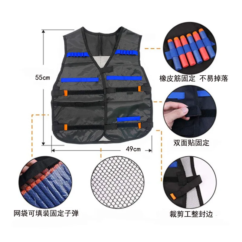 Solomon-Kit Dulglakit Noir pour Enfants, GlaSupply Keeptics, Nerf N-Strike Elite, Mega, Rival Series Solomon-Kit Dulglakit Noir pour Enfants, GlaSupply Keeptics, Nerf N-Strike Elite, Mega, Rival Series