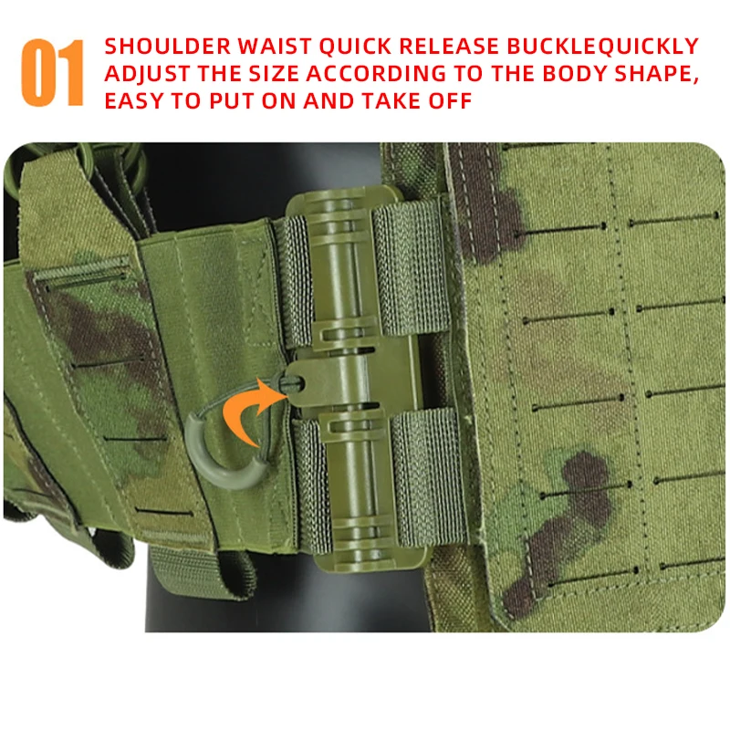 Skip Gla6094-Gilets légers découpés au laser à dégagement rapide, DulglaBlack Gear Carry, Dulvest de chasse, Nouveau