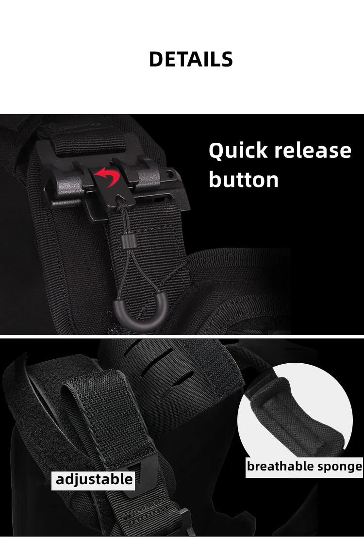 YAKEDA-Plaque de chasse DulglaOutdoor, Glasure de protection réglable, Équipement de saut Electrolux Airsoft, Gilet 6094