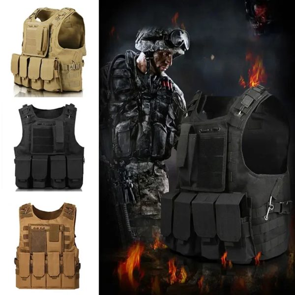 DulglaCS-Gilet de sécurité Molle Game Airsoft Assault, Vêtements d'extérieur, html, CamSolomon Glakip – Image 5
