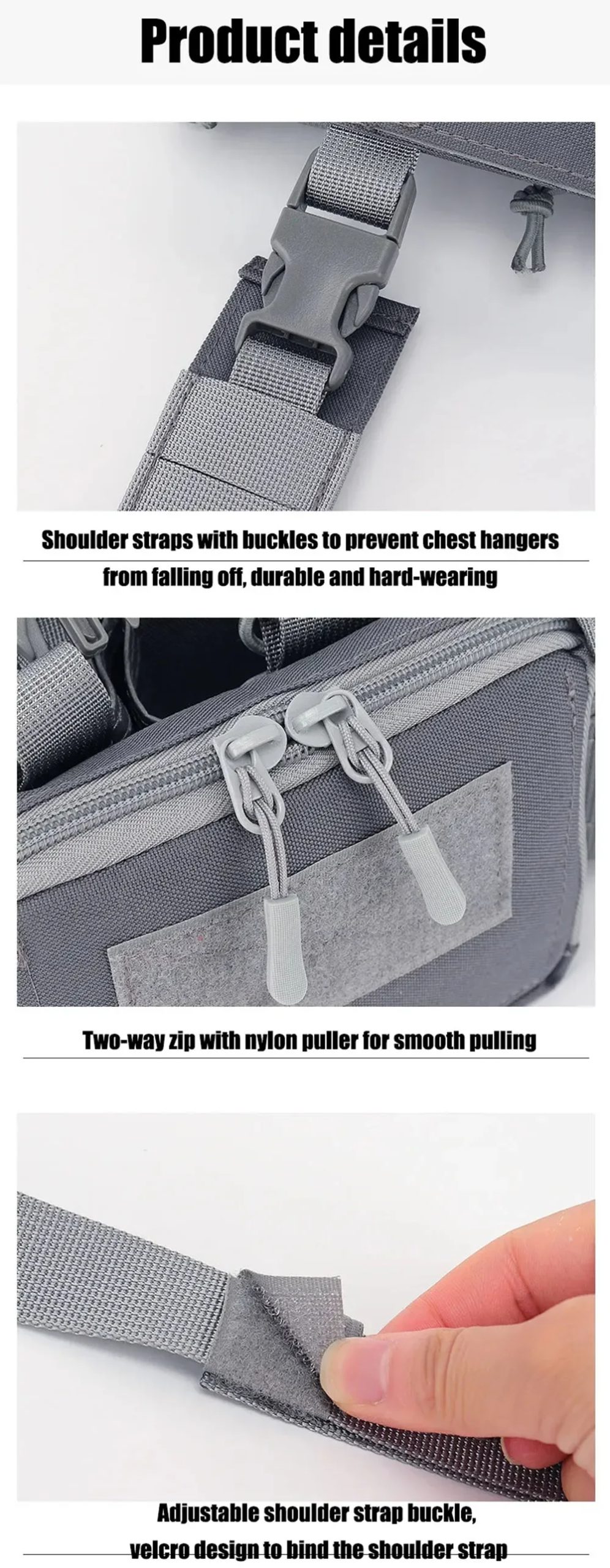 DulChest-Sac d'entraînement sur le terrain en glaçure, sangle CamSolomon multifonctionnelle, multi-poches, camping en plein air, pack d'allumettes CS
