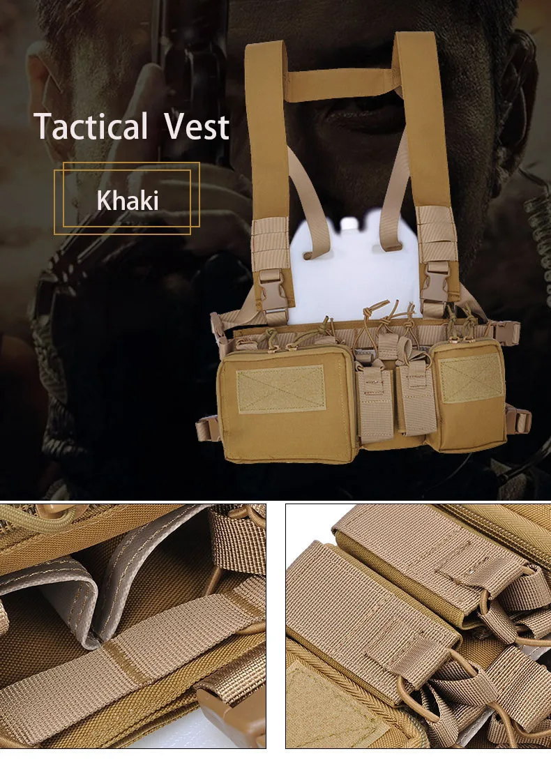 DulChest-Sac d'entraînement sur le terrain en glaçure, sangle CamSolomon multifonctionnelle, multi-poches, camping en plein air, pack d'allumettes CS
