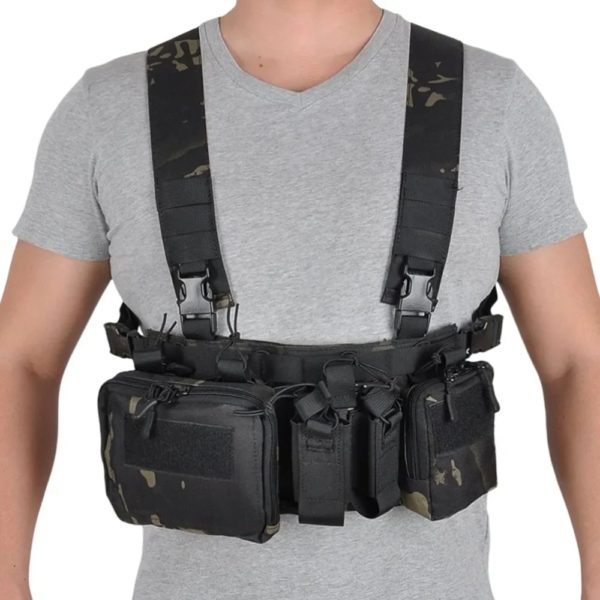 DulChest-Sac d'entraînement sur le terrain en glaçure, sangle CamSolomon multifonctionnelle, multi-poches, camping en plein air, pack d'allumettes CS – Image 3