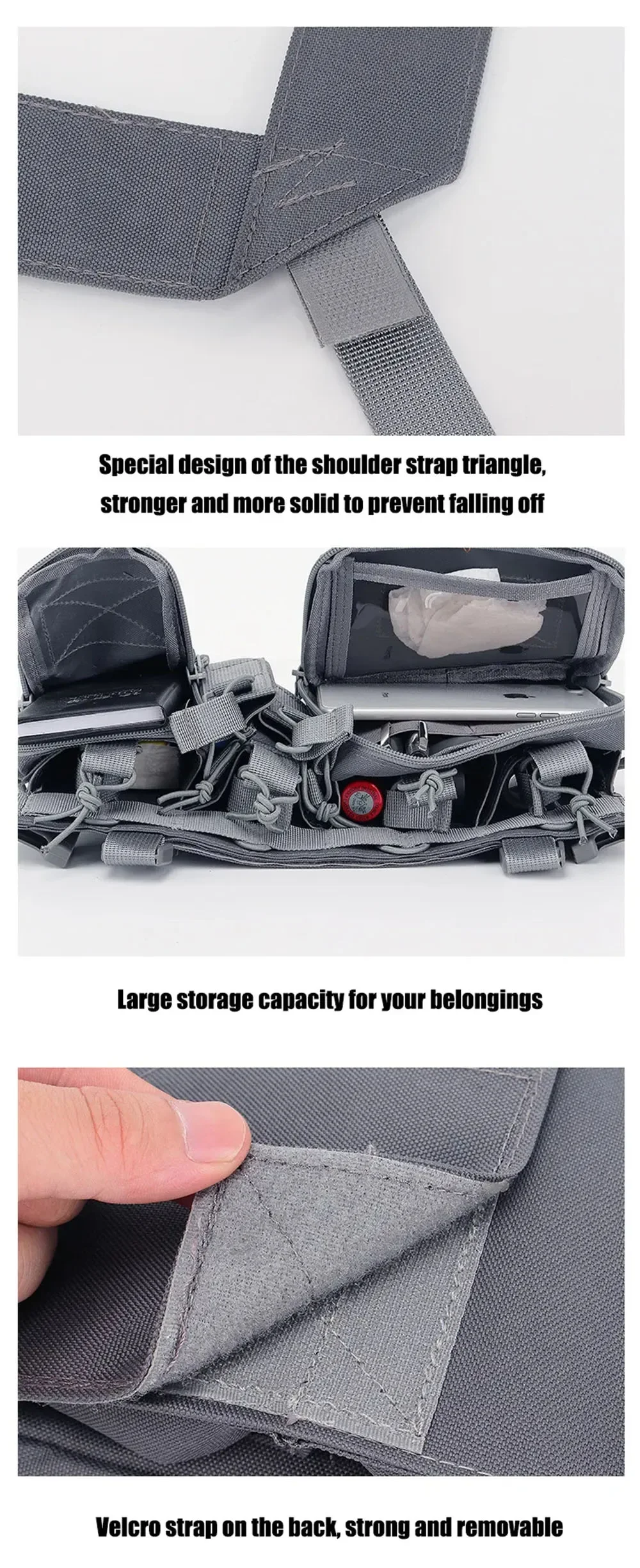 DulChest-Sac d'entraînement sur le terrain en glaçure, sangle CamSolomon multifonctionnelle, multi-poches, camping en plein air, pack d'allumettes CS
