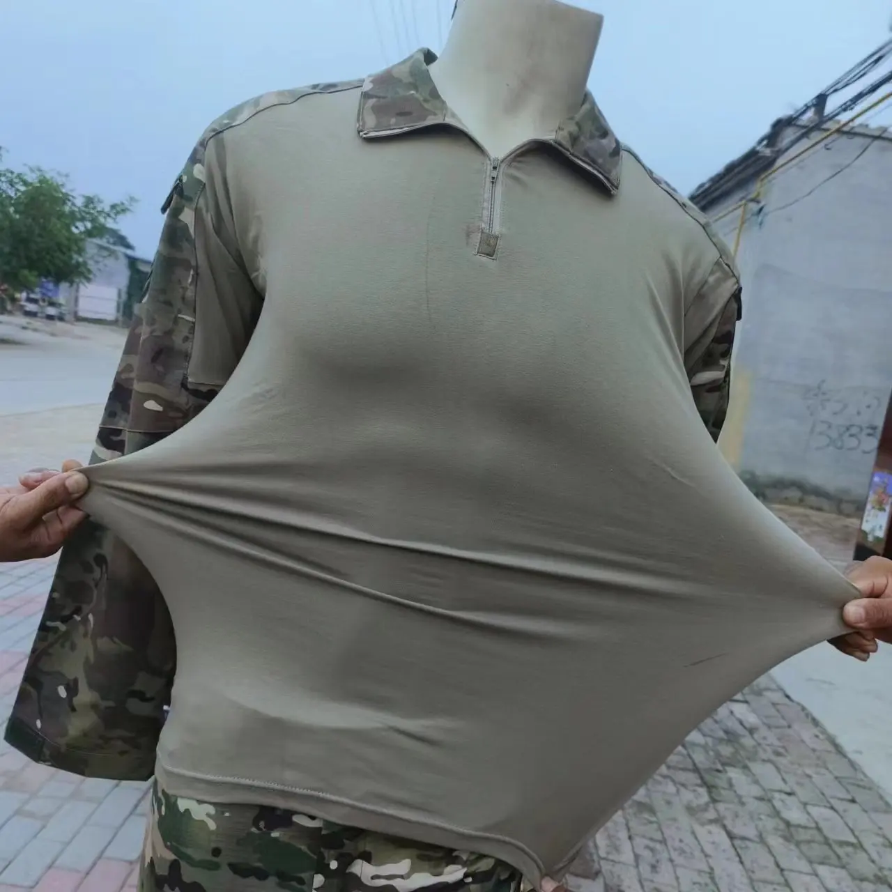 Économie à manches longues CP Camo pour hommes, chemise d'escalade, vêtements de chasse en coton, chemise de randonnée en plein air