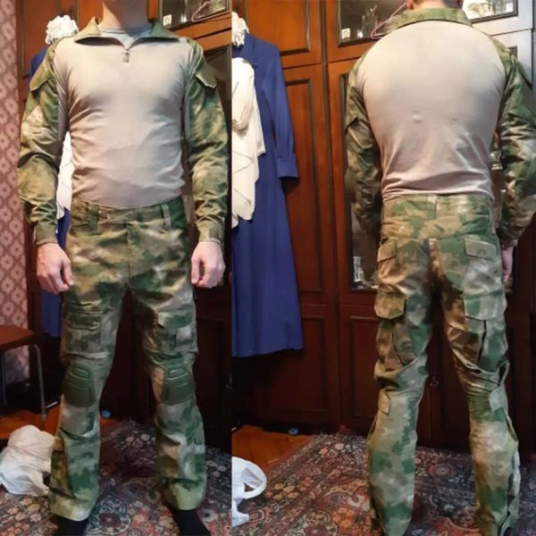 Économie à manches longues CP Camo pour hommes, chemise d'escalade, vêtements de chasse en coton, chemise de randonnée en plein air – Image 4