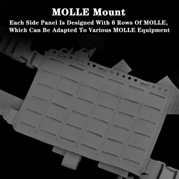 Gilet tactique suspendu SR, sac de rangement pour articles de sport, chasse, position du trou laser, équipement MOLLE, poudres de speAirsoft – Image 6