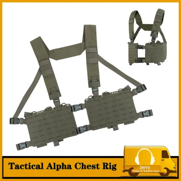 Gilet tactique suspendu SR, sac de rangement pour articles de sport, chasse, position du trou laser, équipement MOLLE, poudres de speAirsoft