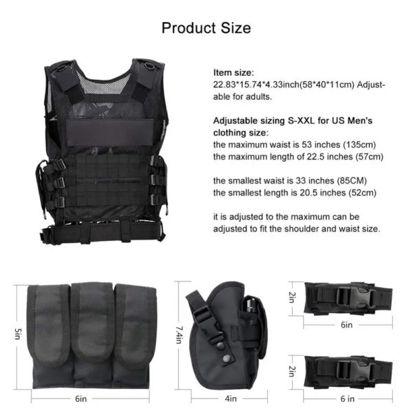Vêtements de sécurité de chasse multifonctions, veste Swat DulglaSwat, plate-forme de poitrine, CS multi-poches, accessoires de camping – Image 3