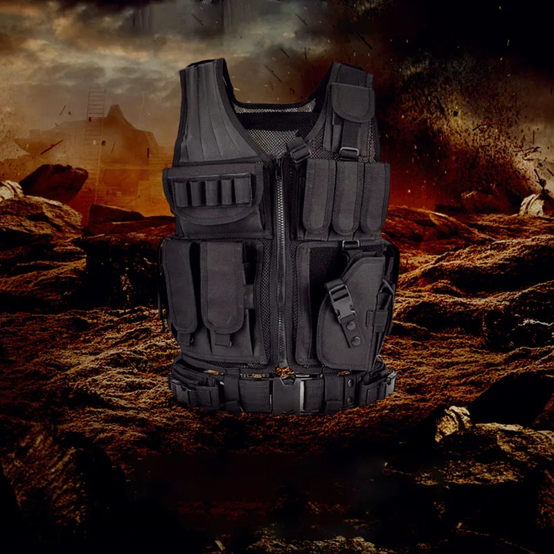 SWAT-Gilets d'armure Dulglakip, Veste d'entraînement réglable, Sécurité, html, Extérieur, CS, Cosplay, Jeu, Airsoft
