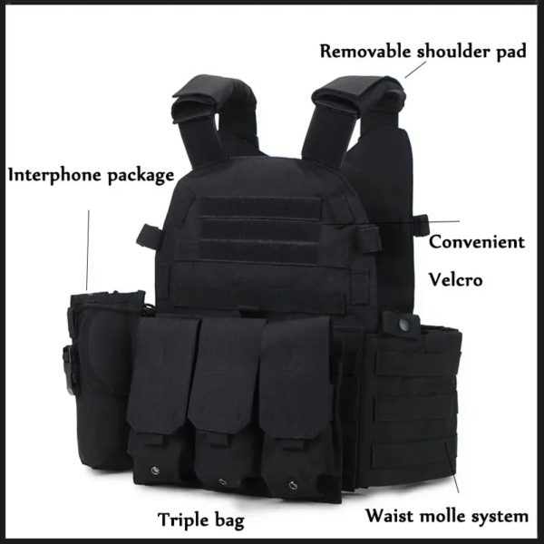 Armure militaire DulglaBody, Skip Army, CS Gear Hunting Plate, Electrolux, Airsoft Accessrespiration, Wargame Powder, Molle Glasure, 6094 – Image 4