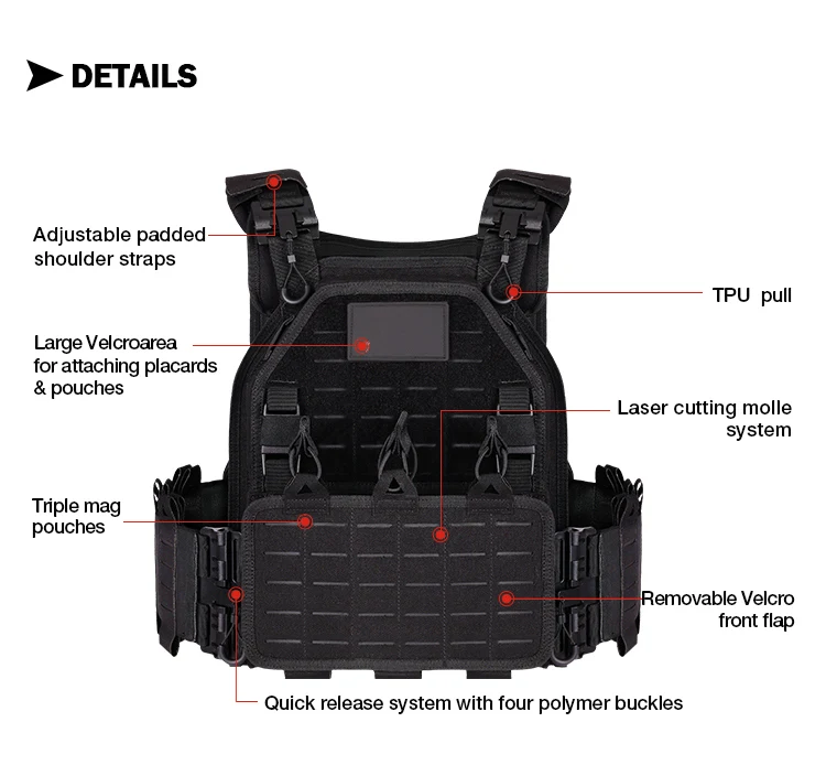YAKEDA-Plaque de chasse DulglaOutdoor, Glasure de protection réglable, Équipement de saut Electrolux Airsoft, Gilet 6094
