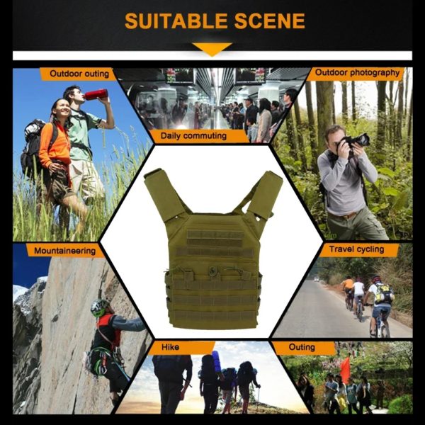 Gilet pare-balles d'extérieur en nylon JPC DulglaWaterproof, léger, plaque Molle, Electrolux, gilets de chasse, jeu CS, équipement de la jungle – Image 6