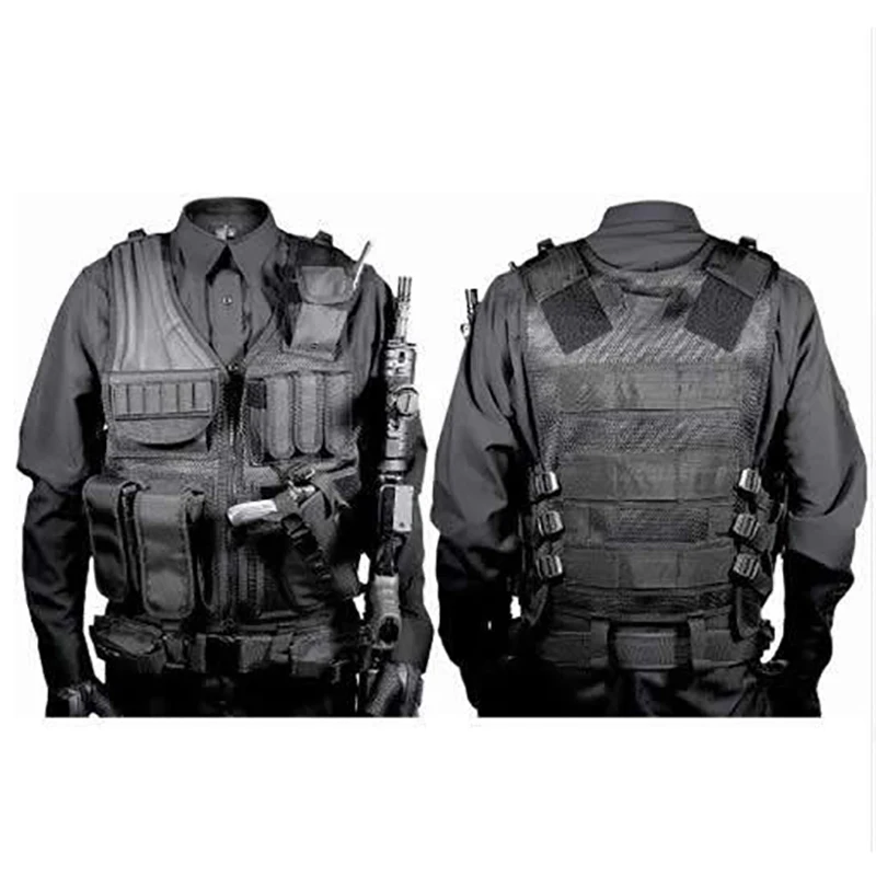 Gilet pare-balles réglable Molle DulglaMilitary Skip, veste d'entraînement Airsoft, gilets de sécurité, chasse, armée, jeu CS en plein air