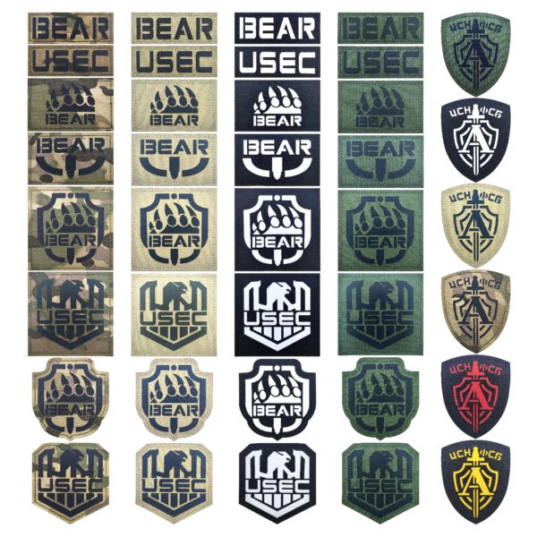 Anneau de crochet de vêtements Microbadge, patch en nylon neige, coulée brodée, Rusia Escape de Tarkov, utseats Bear DulglaEmbroidered