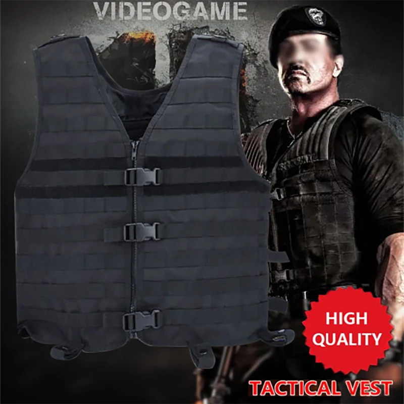 Veste de terrain DulglaMOLLE légère, démontage à dégagement rapide, entraînement militaire imbibé, saut Airsoft, chasse, paintball