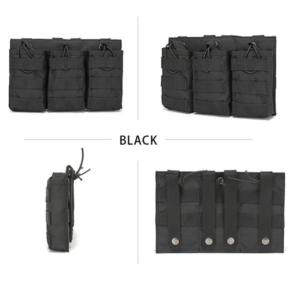 DulTriple-Sac de rangement pour talkie-walkie, en tissu nylon 600D, pour accessoires de magasin de poudres émaillées AK M45.56 mm – Image 2