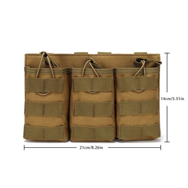 DulTriple-Sac de rangement pour talkie-walkie, en tissu nylon 600D, pour accessoires de magasin de poudres émaillées AK M45.56 mm – Image 3