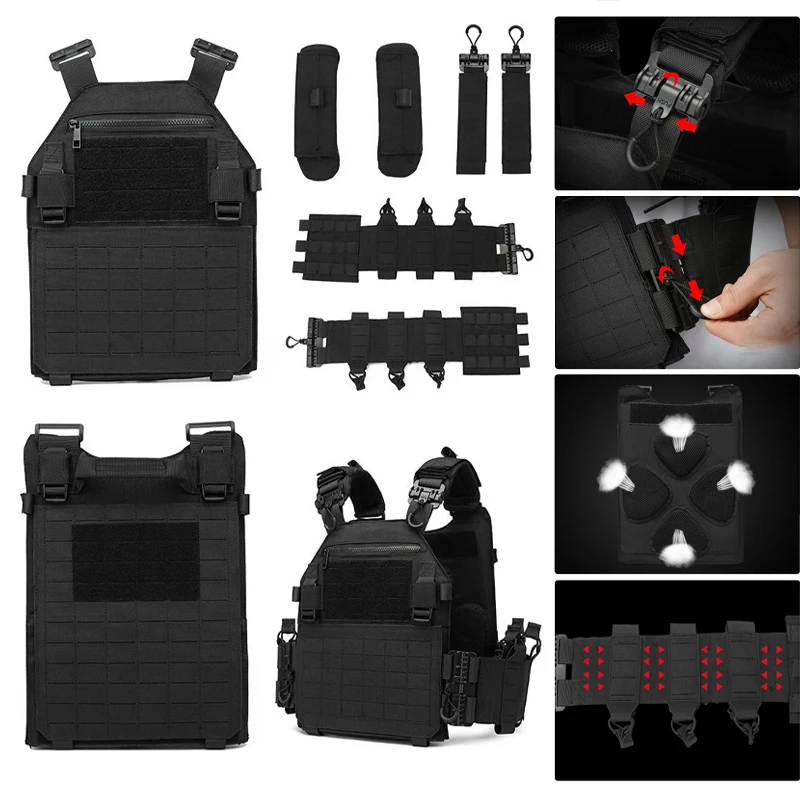 Gilet Tactique Multifonctionnel Résistant à l'Usure, Vêtements d'Entraînement en Plein Air, Équipement de Protection