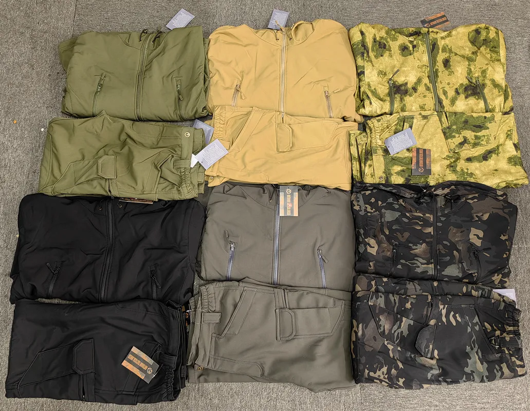 Combinaison de Charge imperméable et respirante en peau de requin, en peluche épaisse, tactique d'alpinisme, entraînement, automne et hiver
