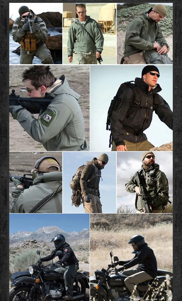 Combinaison de Charge imperméable et respirante en peau de requin, en peluche épaisse, tactique d'alpinisme, entraînement, automne et hiver Combinaison de Charge imperméable et respirante en peau de requin, en peluche épaisse, tactique d'alpinisme, entraînement, automne et hiver