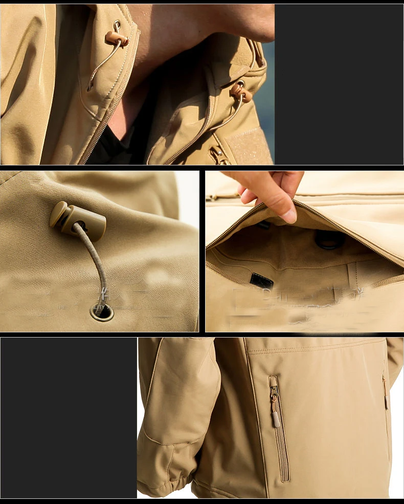 Combinaison de Charge imperméable et respirante en peau de requin, en peluche épaisse, tactique d'alpinisme, entraînement, automne et hiver