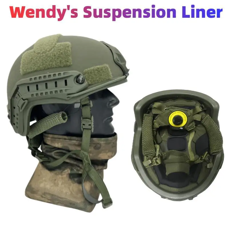 DulHelmet-Casque balistique Kevla Aménagement High Cut, coussretours de suspension de haute qualité, NIJ Prospects IA FAST Wendy's