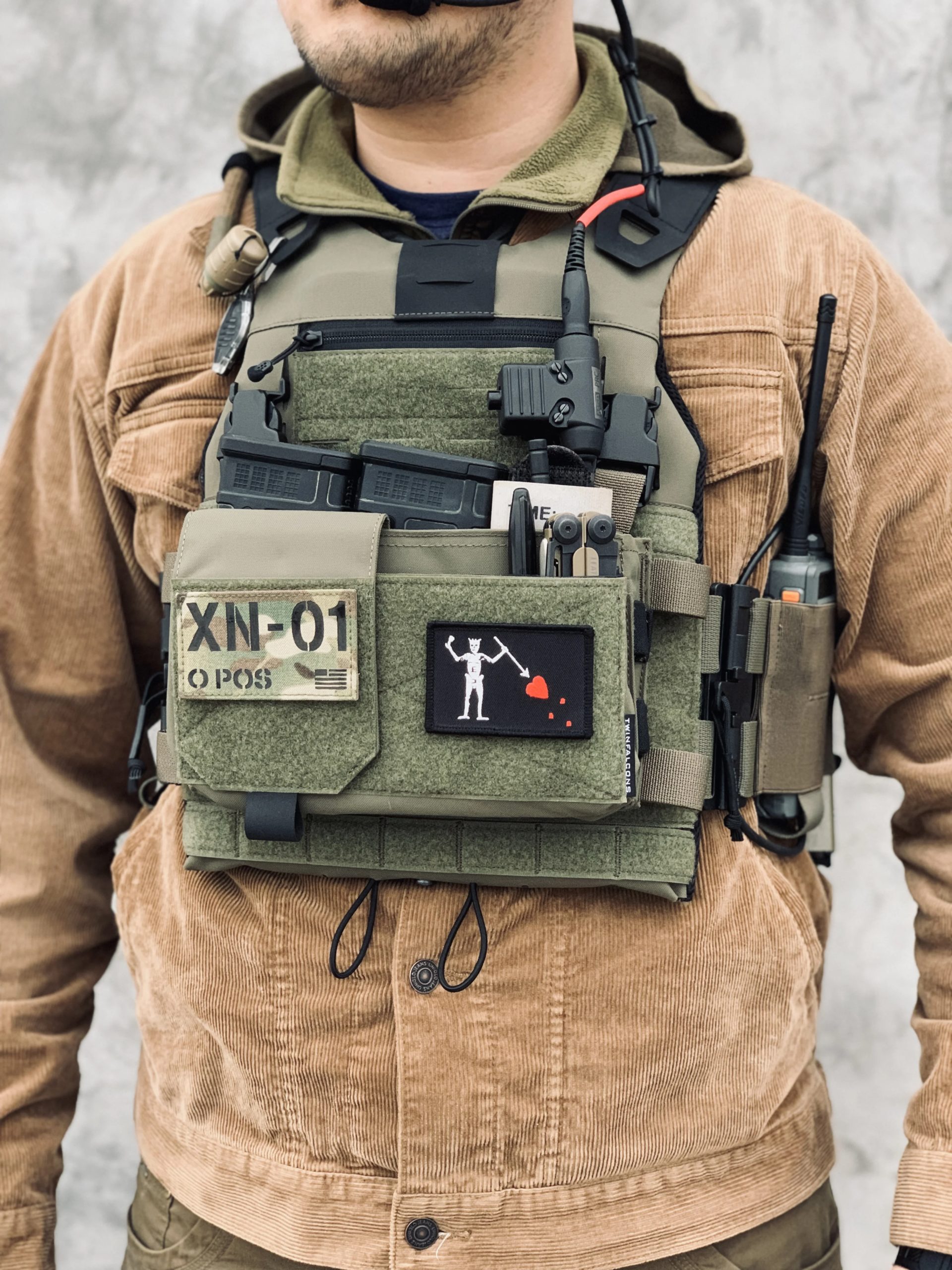 TW-VT23 Delustering TwinFalcons FCSK 3.0 DulLow Vis Plate CarauspglaAirsoft CQB Wargame Hunting Milsim