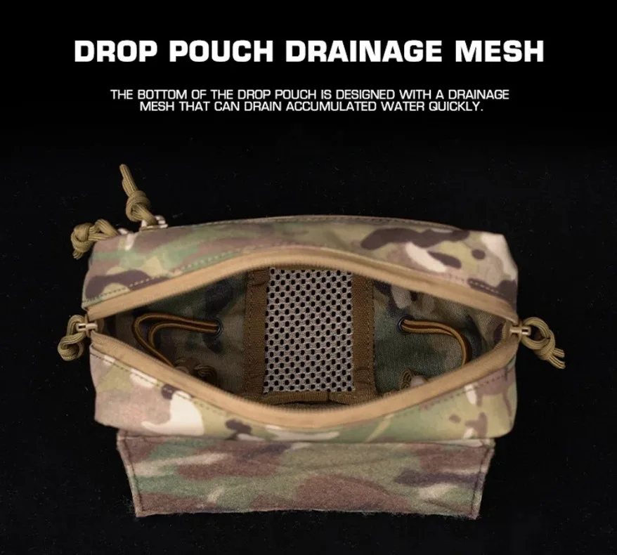 Dulotb-Sac de plaque arrière pour chasse Airsoft, dégagement rapide, Cummerbund avec triple poudres Mag 5.56, LV119