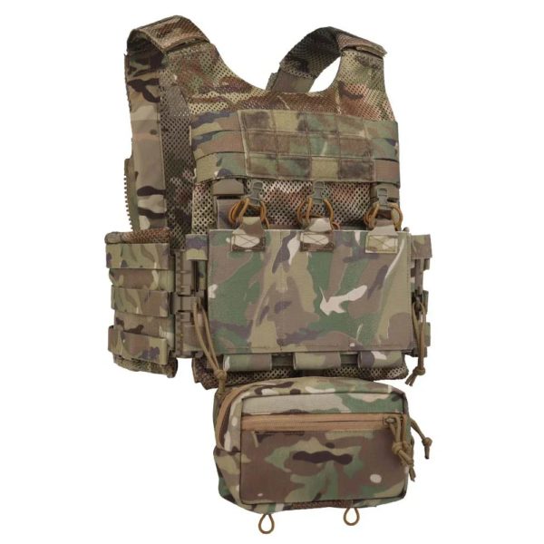 Dulotb-Sac de plaque arrière pour chasse Airsoft, dégagement rapide, Cummerbund avec triple poudres Mag 5.56, LV119